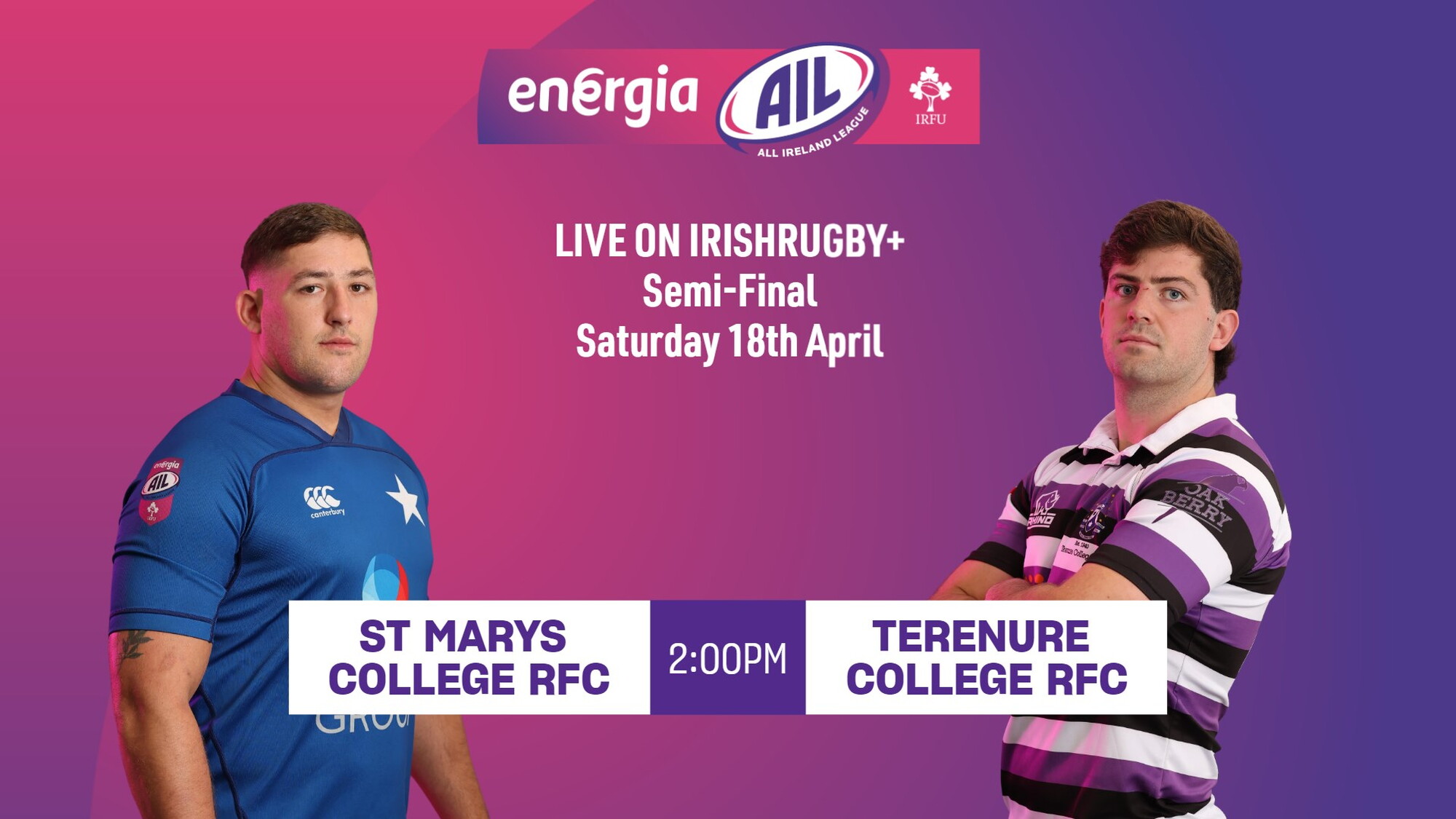 Energia AIL Men's Semi Finals Live On IrishRugby+ | Irish Rugby
