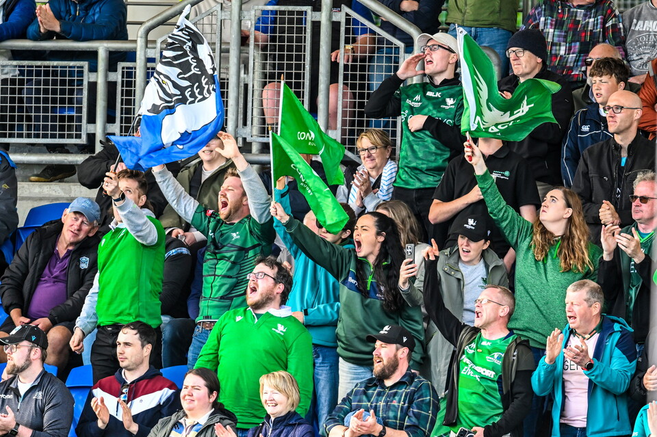 Connacht fans at Scotstoun Stadium