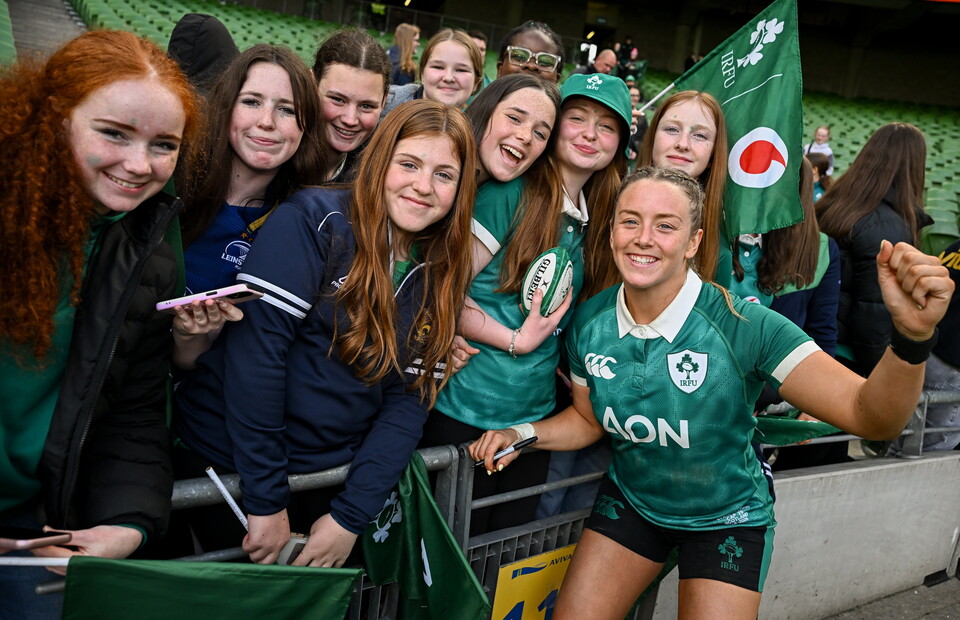 Stacey Flood with Ireland fans