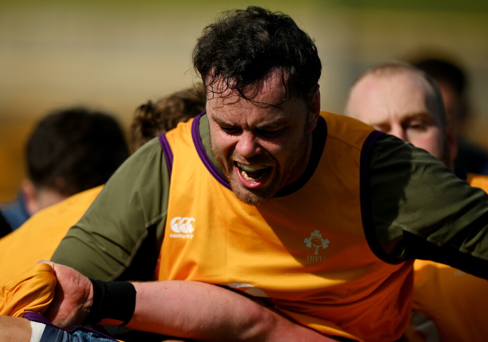 James Ryan during an Ireland training session