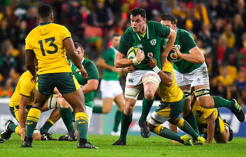 James Ryan in action against Australia in 2018