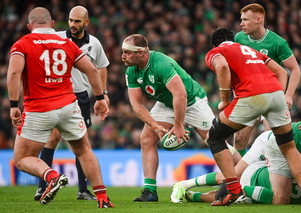 Oli Jager in action for Ireland against Wales