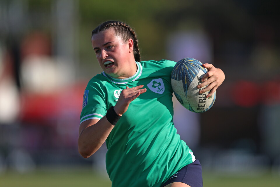 Katie Corrigan breaks free for Ireland