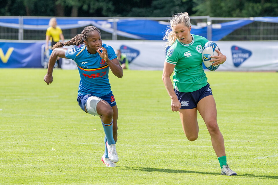 Alanna Fitzpatrick races clear against Belgium