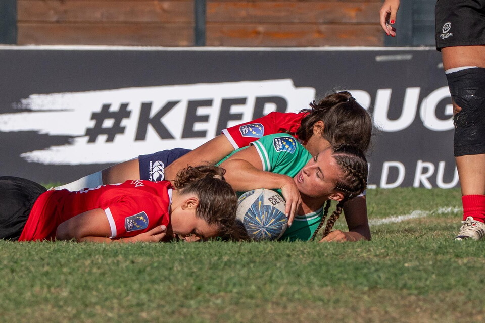 Emily Lane scores against Portugal