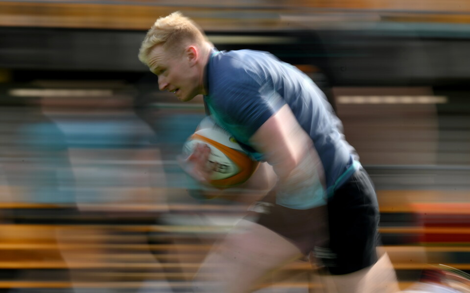 Jamie Osborne training with the Ireland squad