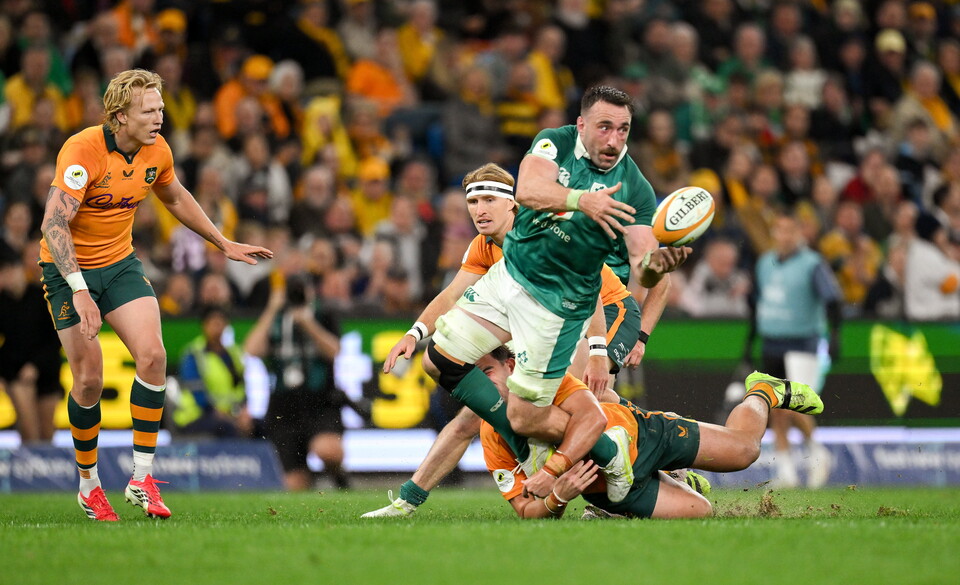 Jack Conan in action for Ireland in Sydney