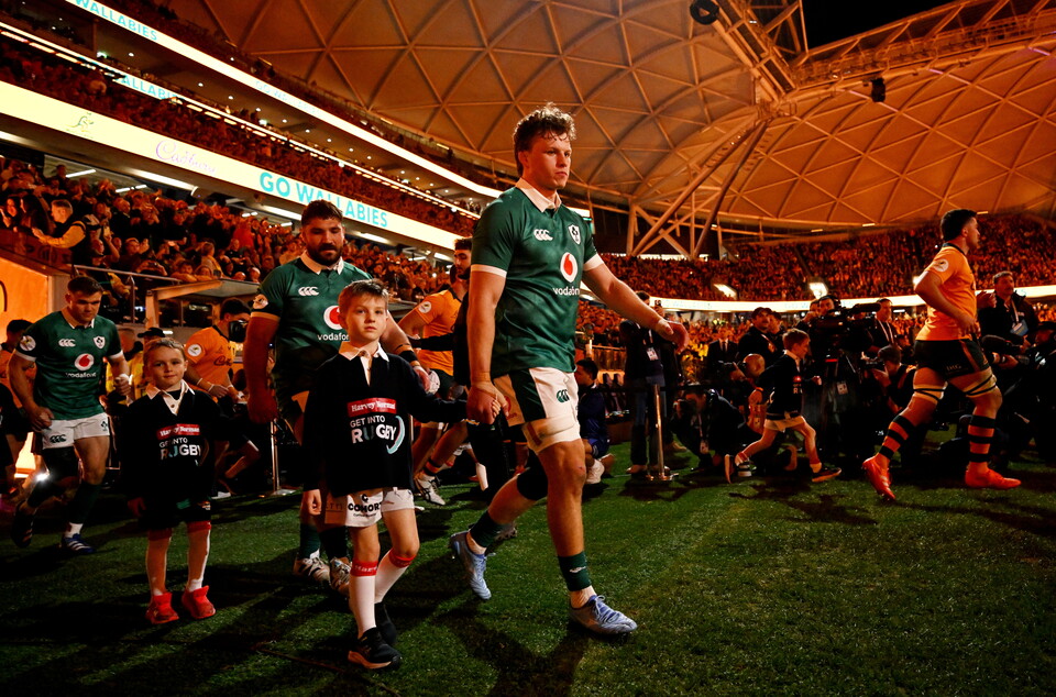 Cian Prendergast walks out at Sydney's Allianz Stadium
