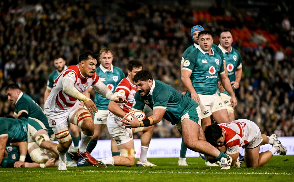 Tom O'Toole scored Ireland's second try against Japan