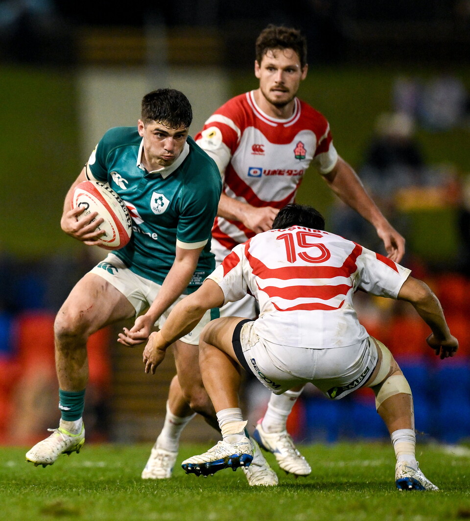 Jimmy O'Brien in action against Japan