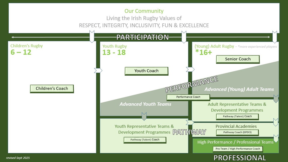 Graphic showing the pathway structures for the IRFU