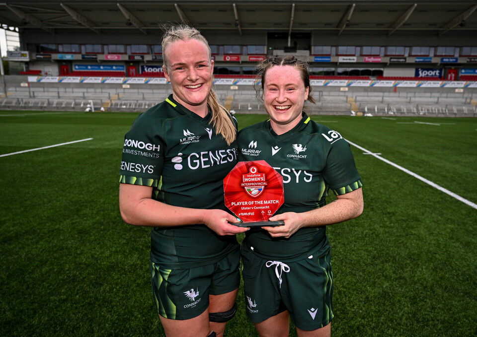 Connacht co-captain Ailish Quinn and player-of-the-match Méabh Deely