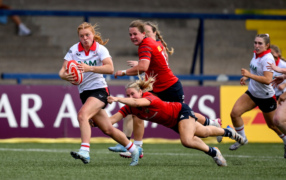 Winger Ciara Fitzsimons on the attack for Ulster