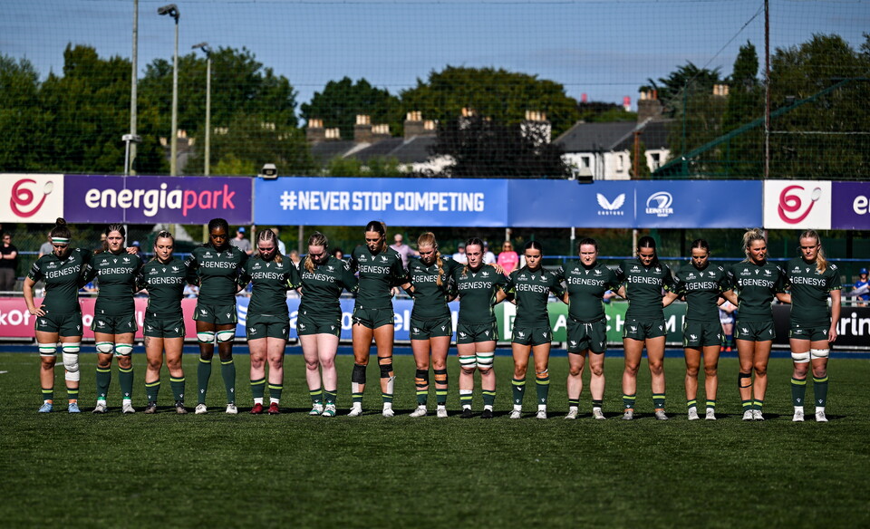 The Connacht Women line up at Energia Park