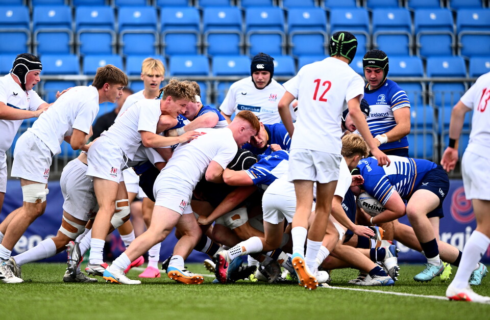 Rónán O'Neill scored the Leinster Schools team's first try against Ulster