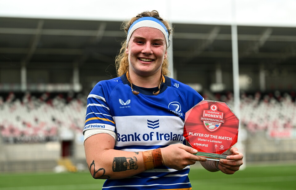 Leinster's Ruth Campbell was the Vodafone player-of-the-match