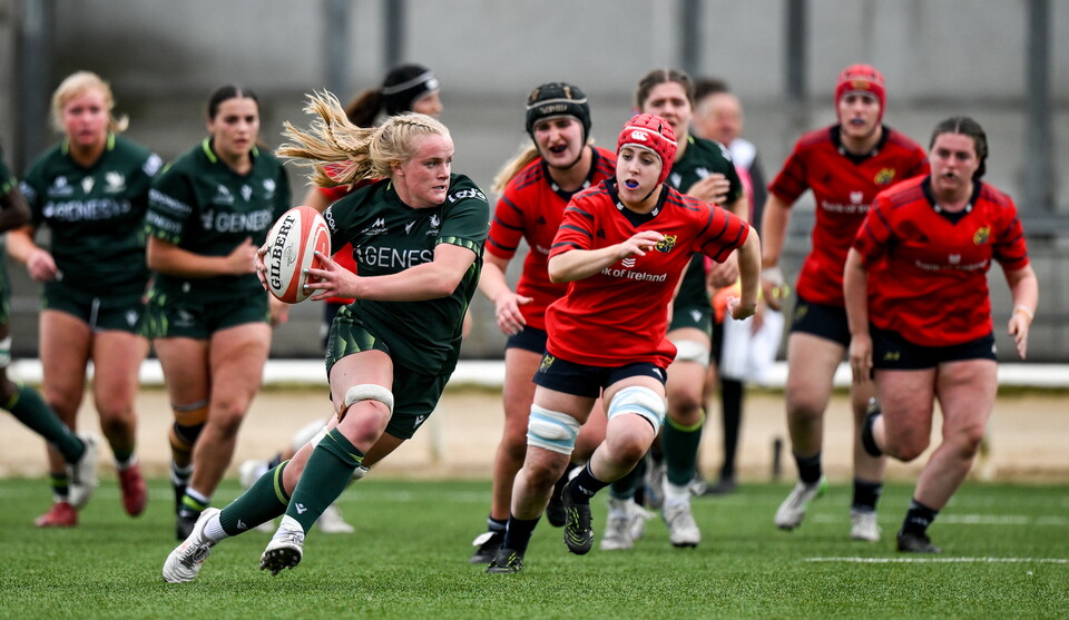 Co-captain Ailish Quinn on the attack for Connacht