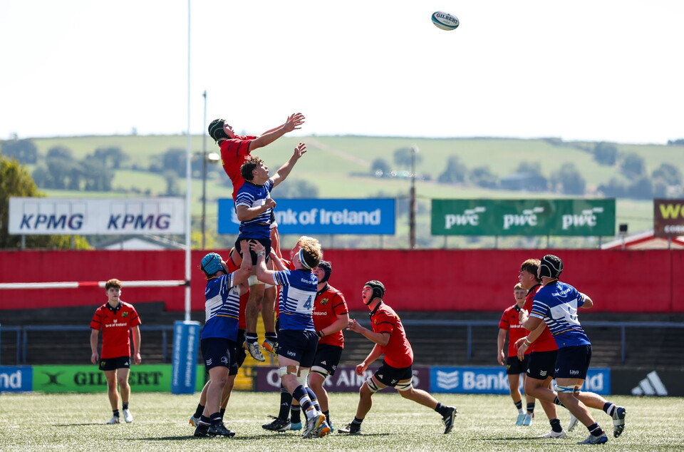 Lineout action from the U-18 Schools Interpro in Cork