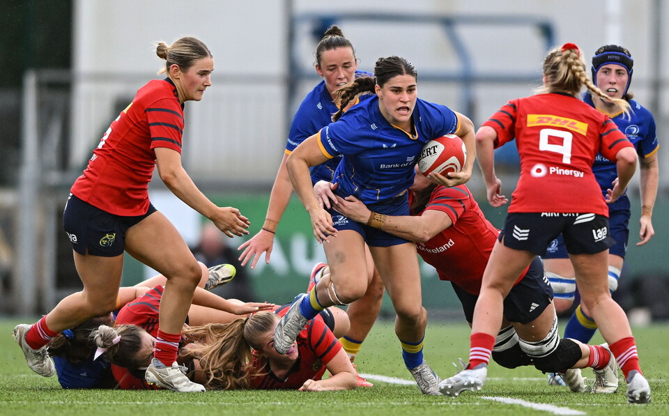 Vicky Elmes Kinlan in action against Munster
