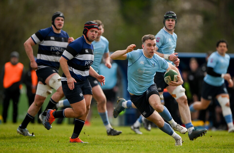 MU Barnhall's Shane Mallon in action against Wanderers