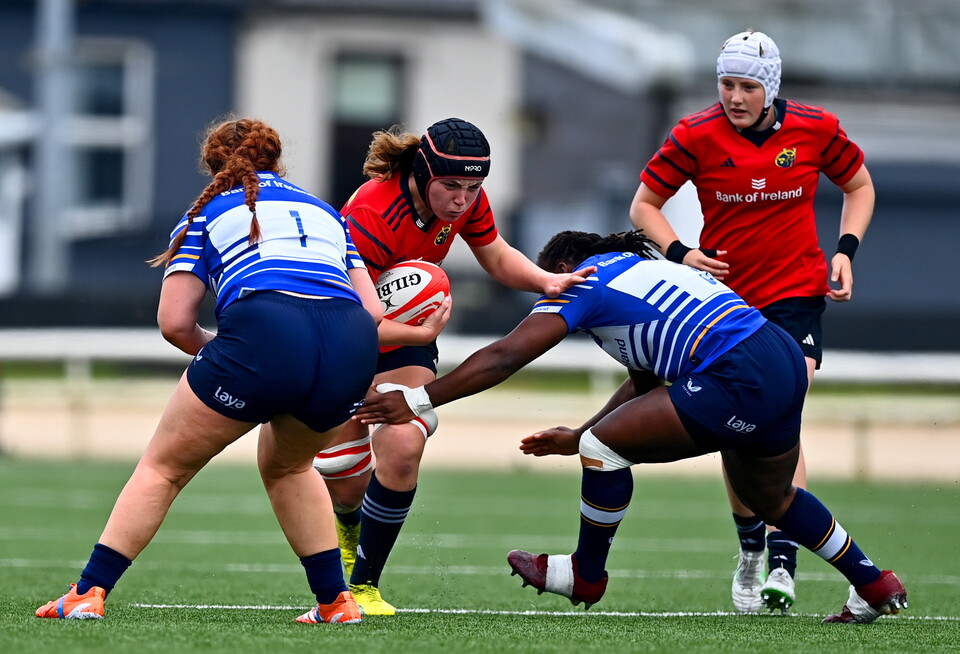 Young flanker Sally Kelly on the charge for Munster