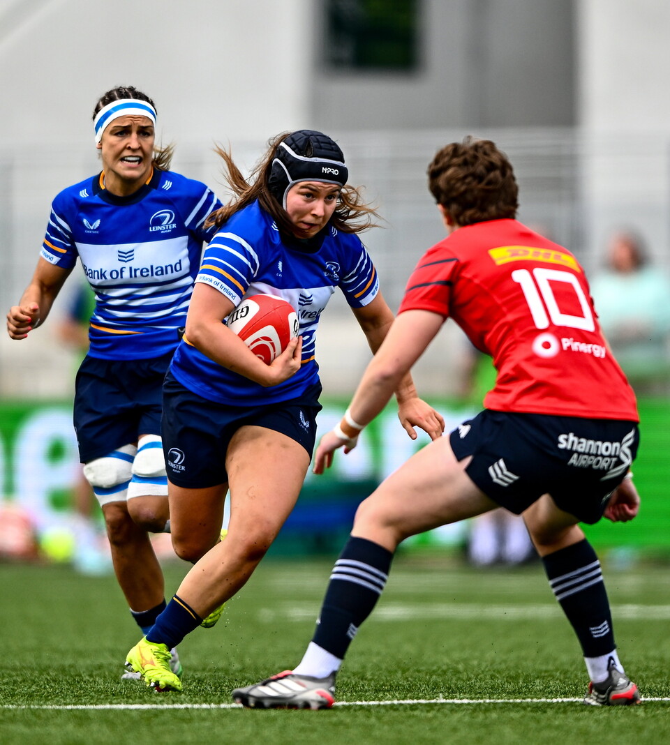 Leinster captain Sarah Delaney leads the charge against Munster