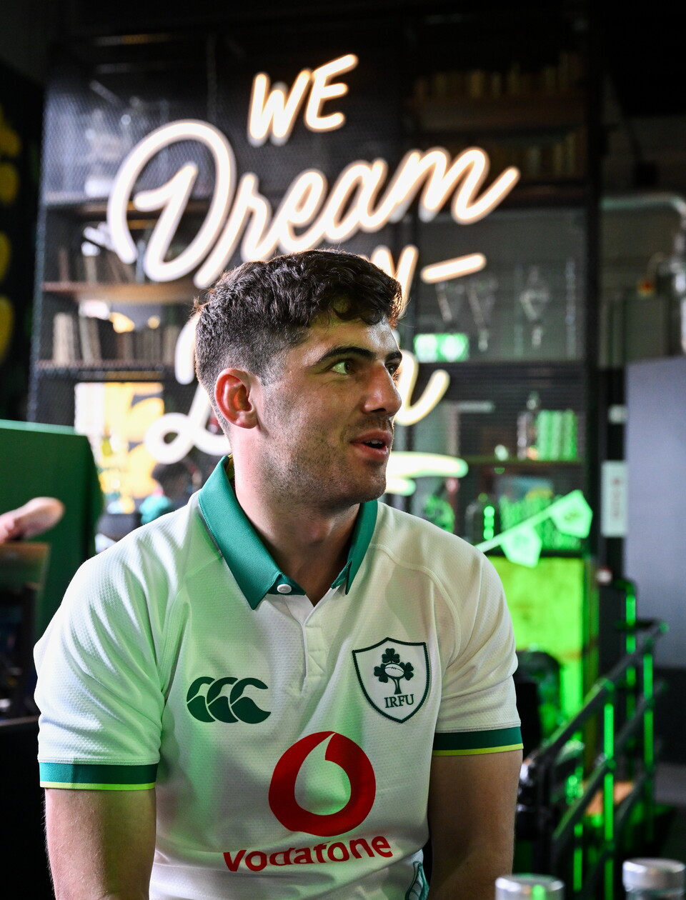Jimmy O'Brien at the launch of Ireland's 2026/27 kit