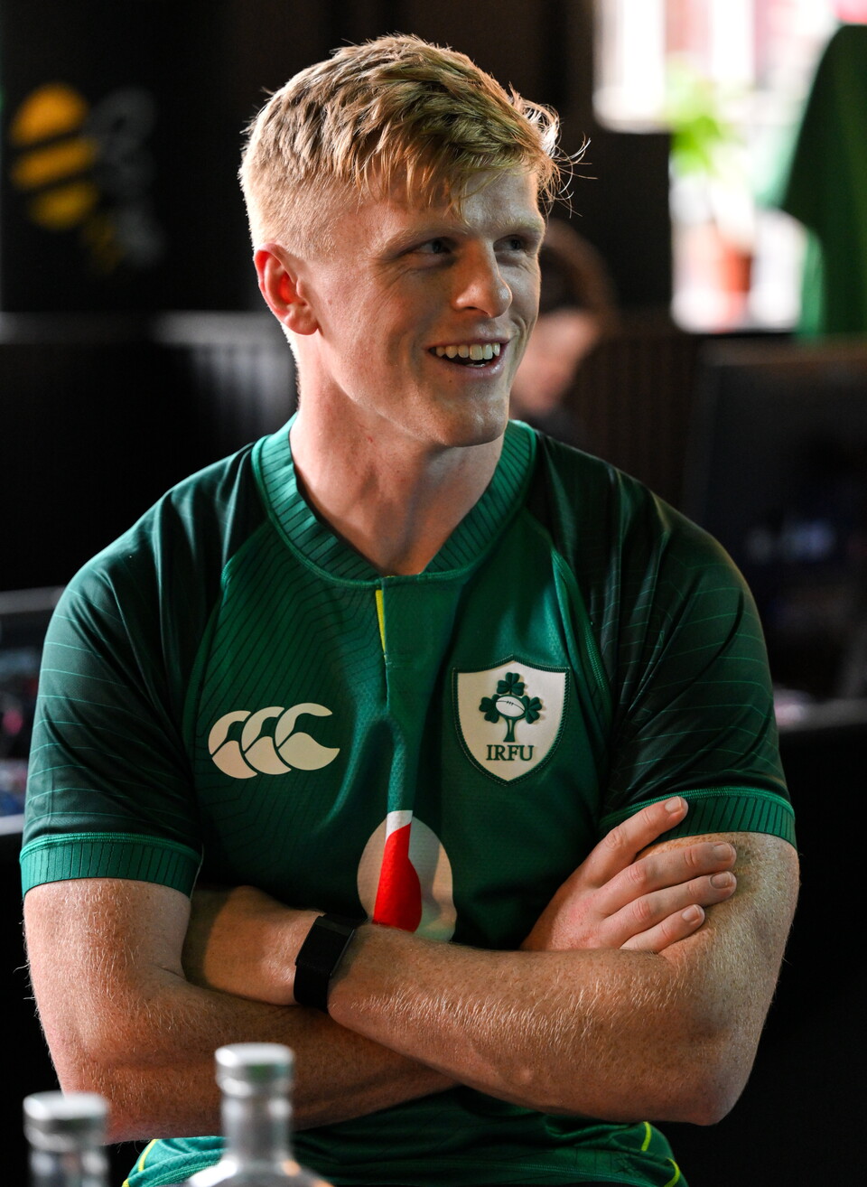 Tommy O'Brien at the launch of Ireland's 2026/27 kit
