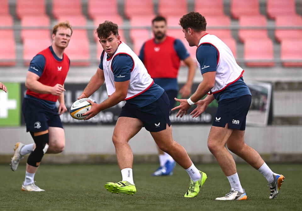 Young prop Max Doyle training with the Leinster squad