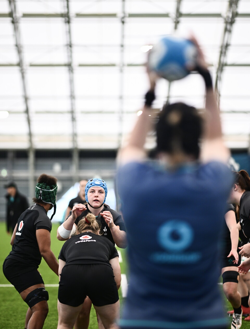 Beth Buttimer and Brittany Hogan at a lineout