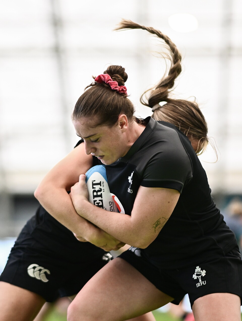 Scrum halves Katie Whelan and Aoibheann Reilly