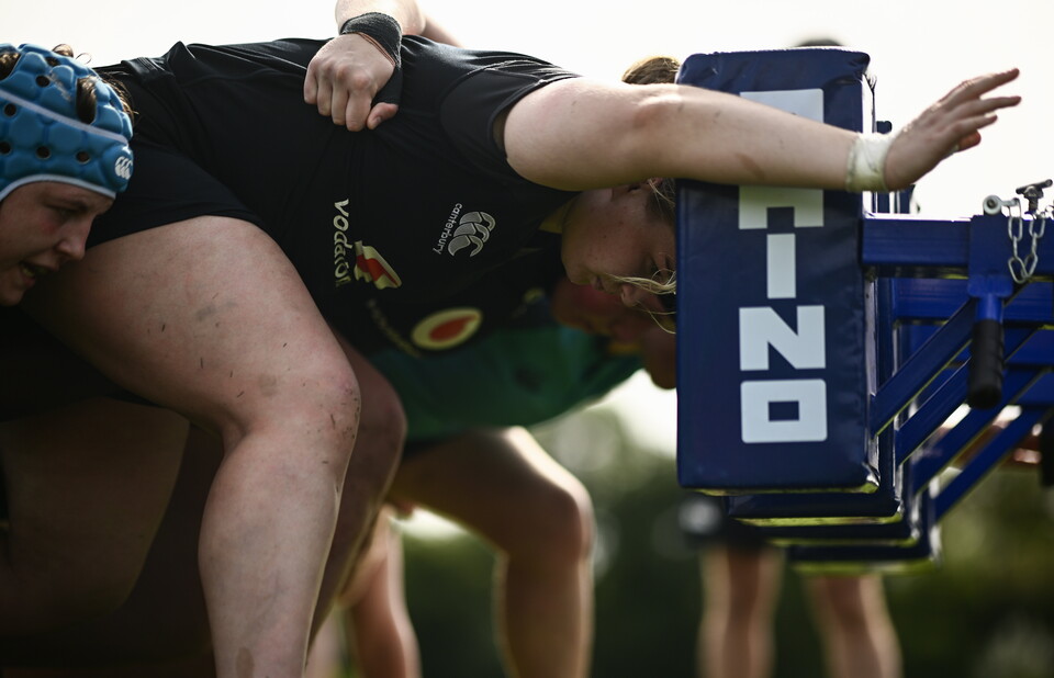Sadhbh McGrath during a scrum session