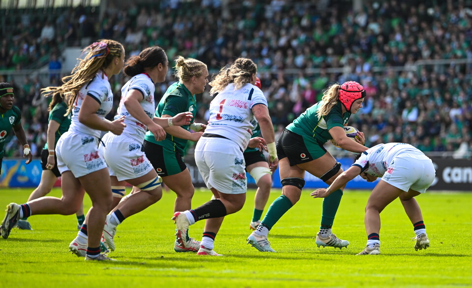 Dorothy Wall tests out the American defence in Tallaght