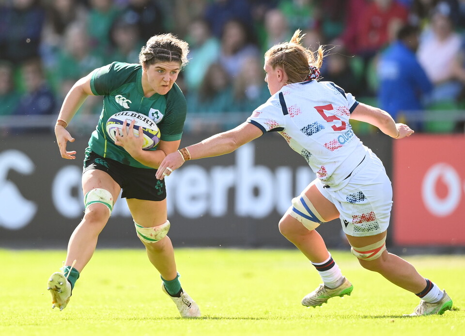 Jemima Adams Verling carries against the USA