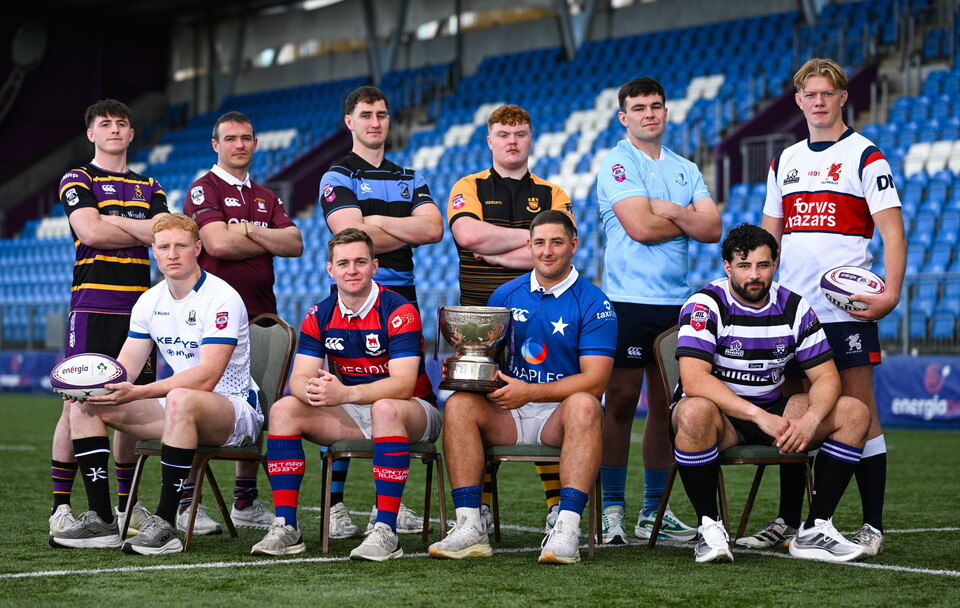 Players from the five Energia All-Ireland League Men's Divisions