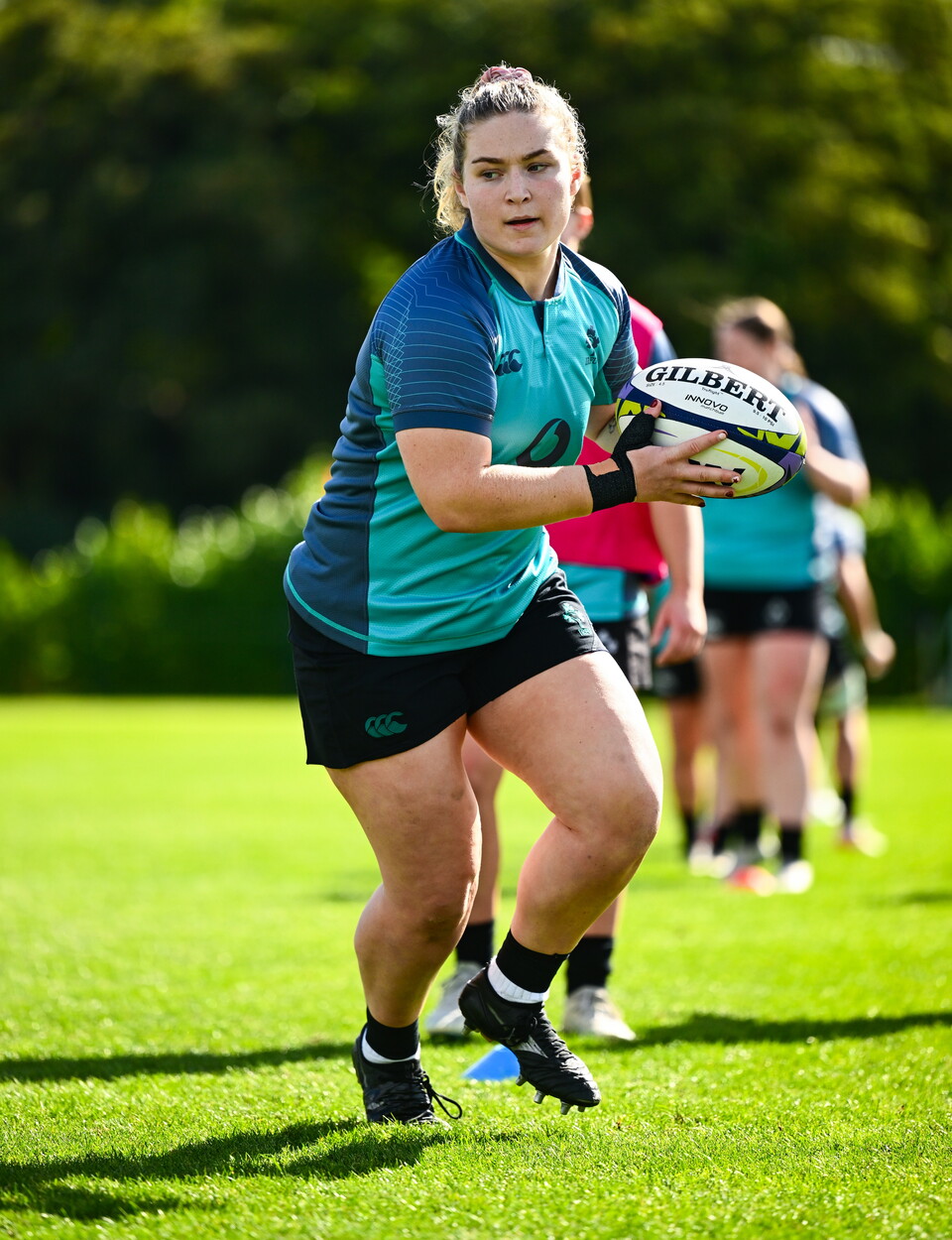 Ulster prop Sadhbh McGrath training with Ireland
