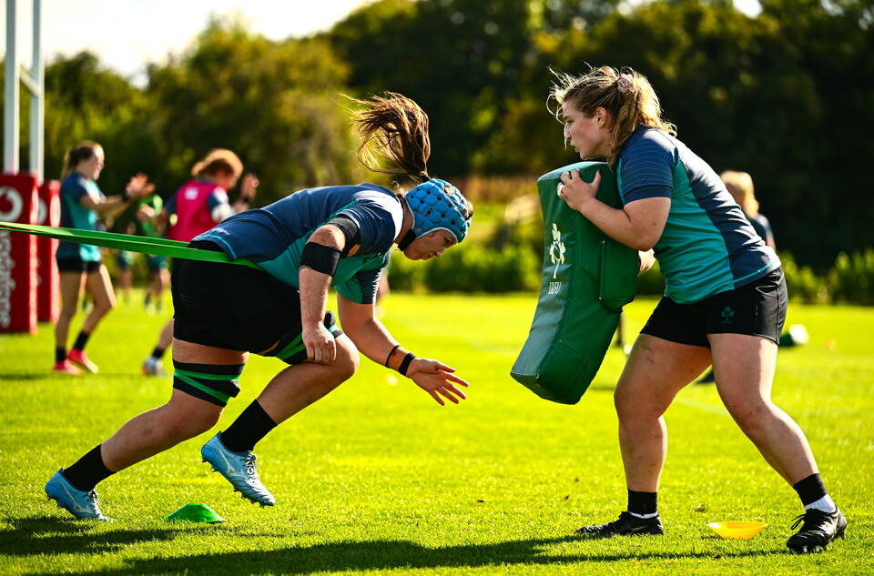 Brittany Hogan with fellow Ulster native Sadhbh McGrath