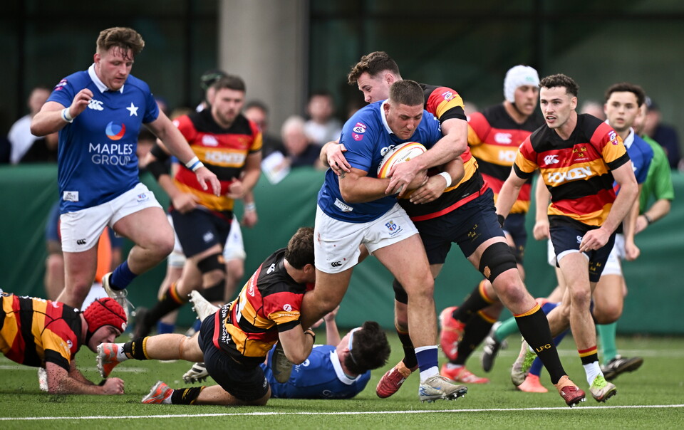 Dan Goggin makes a carry for St. Mary's College