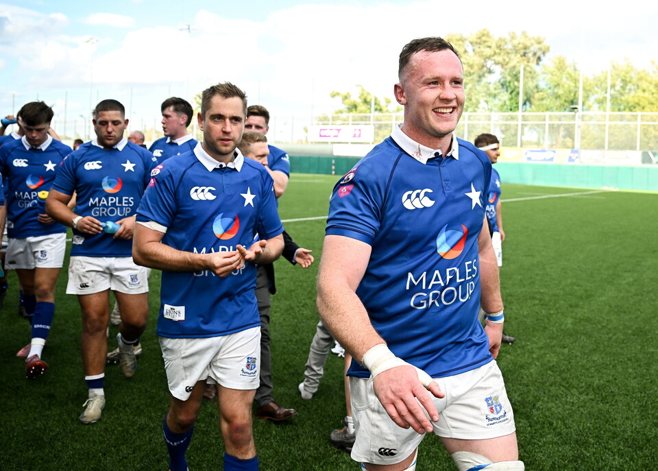 Ronan Watters and his victorious St. Mary's team-mates
