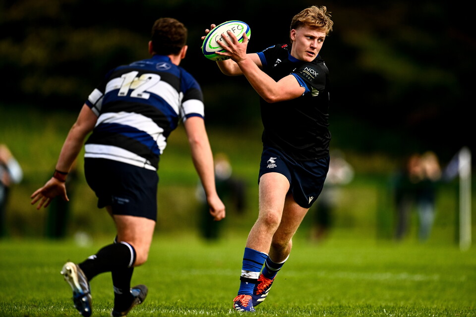 Billy Cross in possession for Galway Corinthians