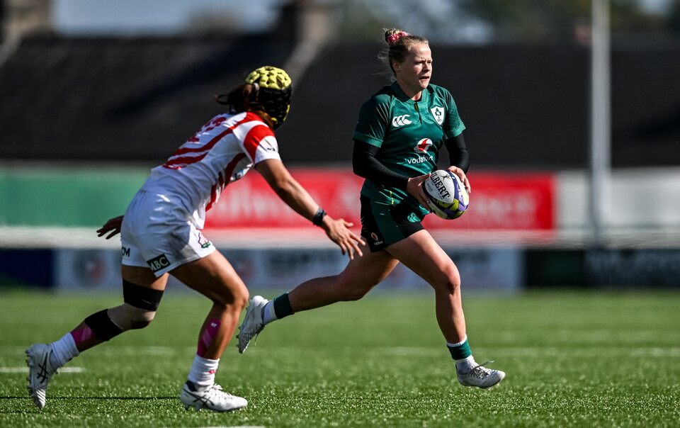 Dannah O'Brien in action against Japan