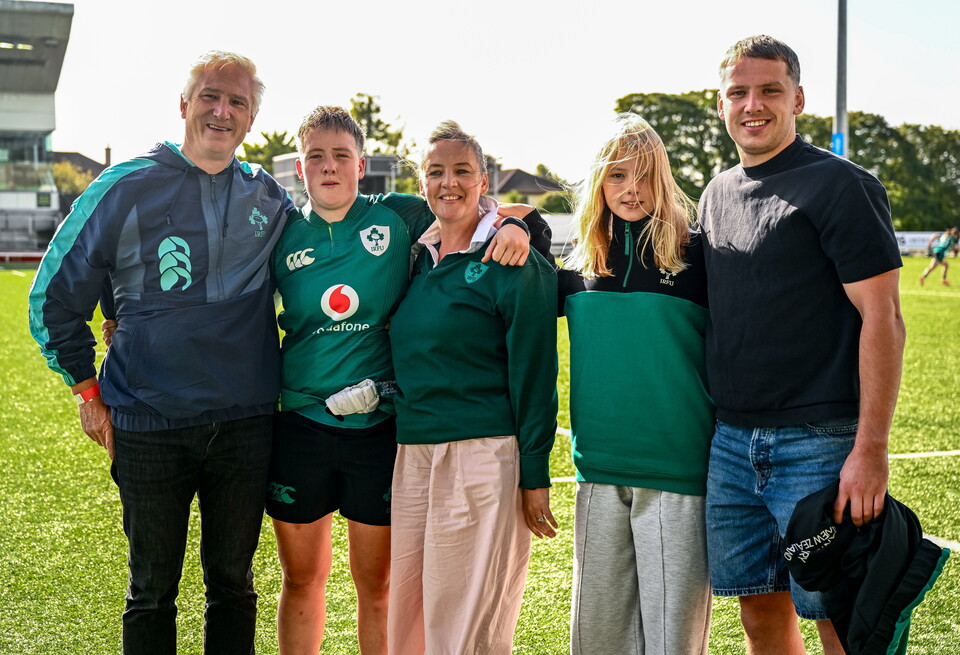 Beth Buttimer with her dad Fergal, mum Suzanne, and siblings Charlotte and Henry