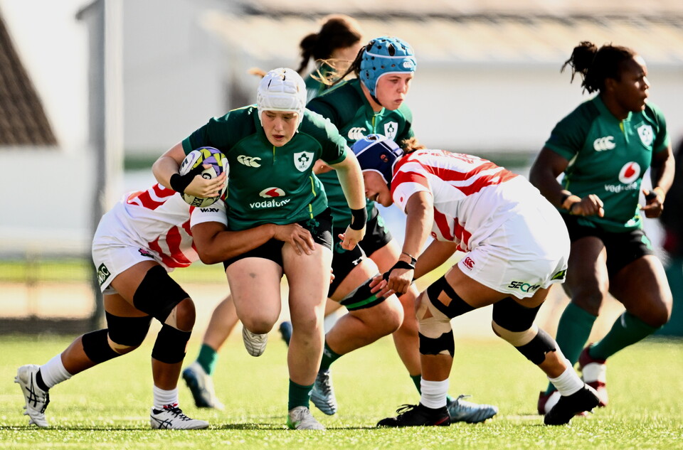 Ireland's Beth Buttimer in action against Japan