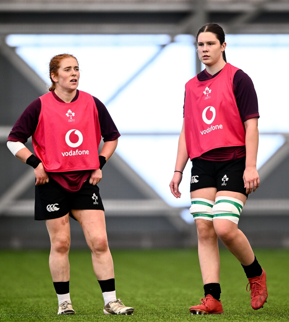 Niamh O'Dowd with uncapped lock Olivia McKinley