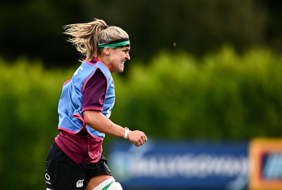 Erin King training with the Ireland squad