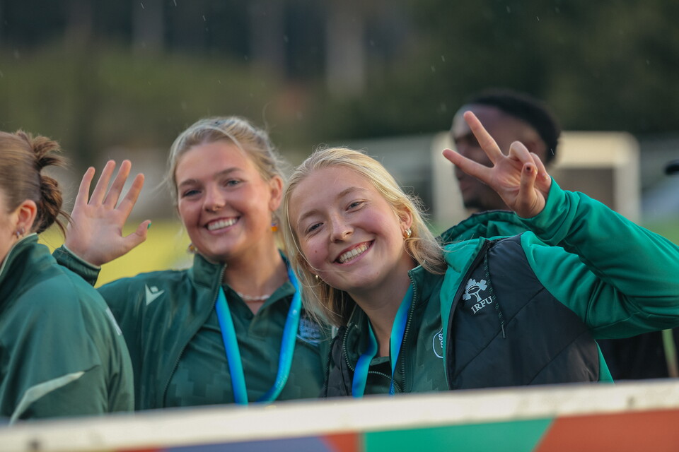 Heidi Lyons and Alex Connor at the FISU Games Opening Ceremony