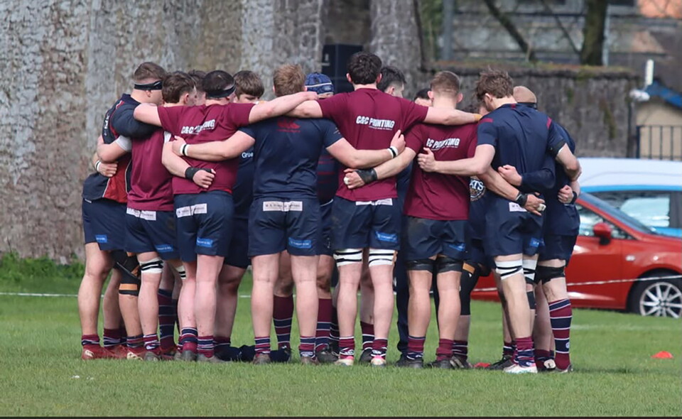 Enniskillen players in huddle