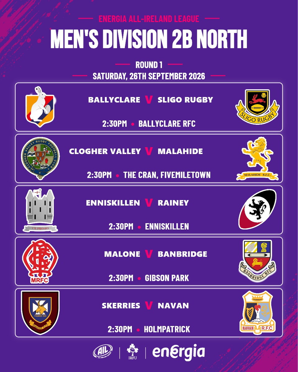 2B North fixtures R1 2026-27