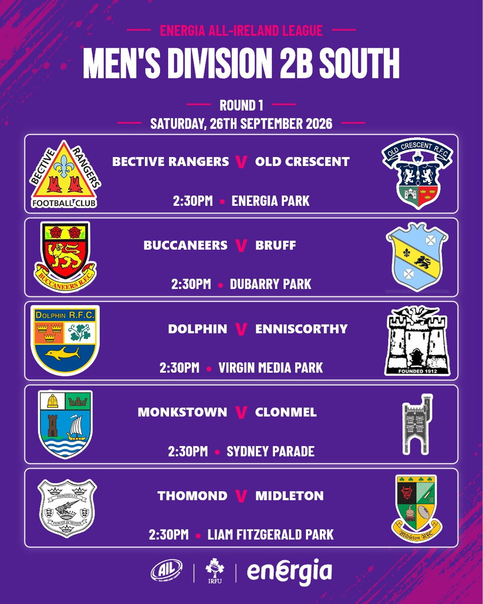 2B South fixtures R1 2026-27