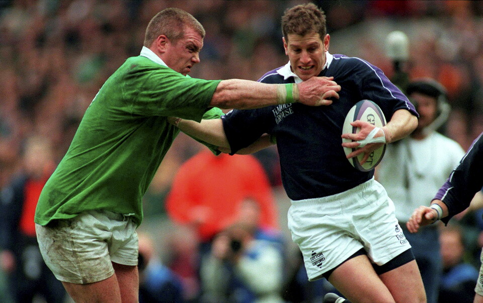 Shaun Longstaff Playing Against Ireland In 1999